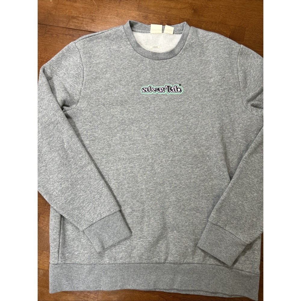 Levi's Silvertab Sweatshirt Men's Size Large Gray Pullover Retro Standard Fit